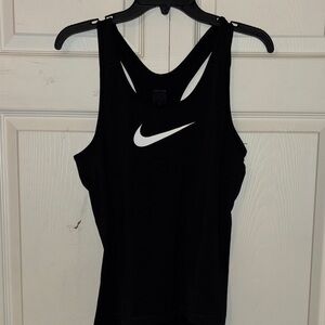 Nike Women's Black Tank Top with White Logo